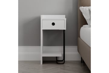 Sirius Sängbord 32x30 cm Vit - Hanah Home - Products - Möbler - Bord & matgrupp - Avlastningsbord & sidobord - Sängbord & nattduksbord