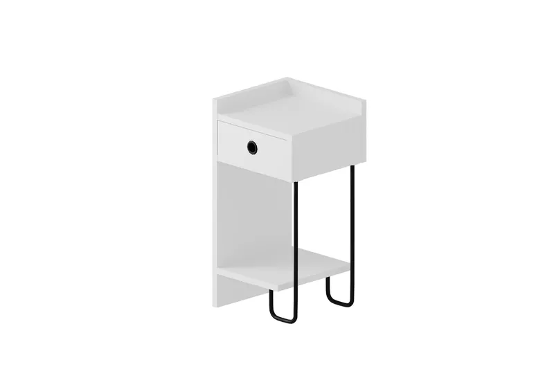 Sirius Sängbord 32x30 cm Vit, Hanah Home