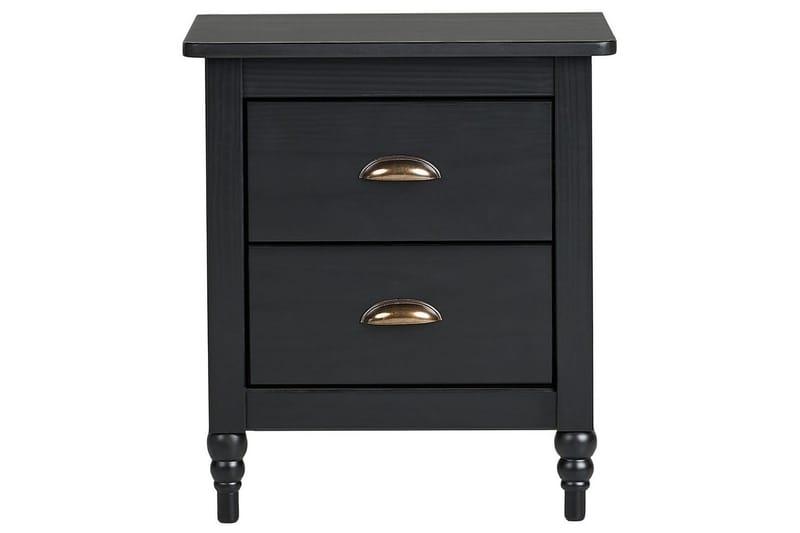 Sängbord Shillington Svart, guld - Svart, guld - Products - Möbler - Bord & matgrupp - Avlastningsbord & sidobord - Sängbord & nattduksbord