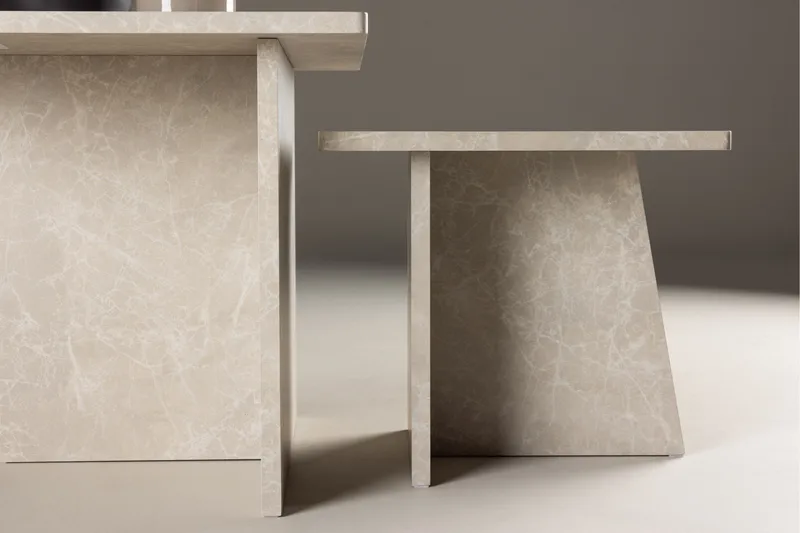 Sala Travertin Soffbord - Beige - Products - Möbler - Bord & matgrupp - Avlastningsbord & sidobord - Satsbord