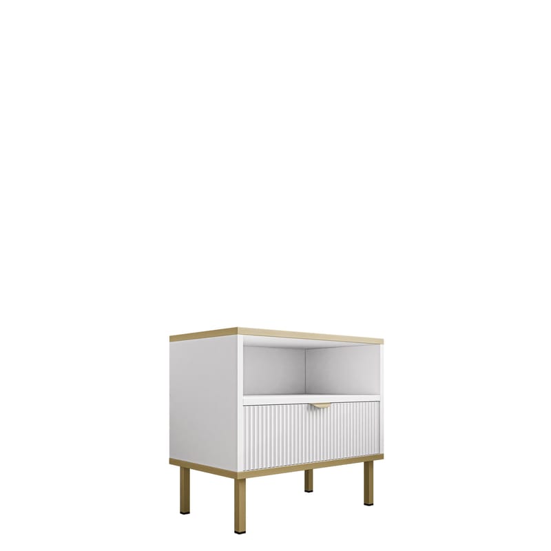 Salmor Sängbord 50 cm, Vit