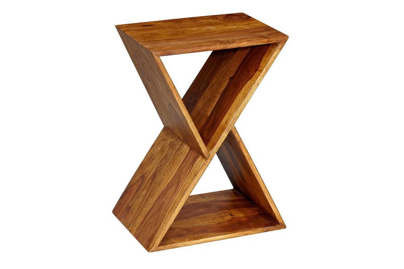 Sido bord Wohnling Massivt trä X-form med förvaringsutrymme lantlig stil