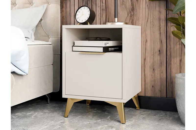 Vemdalen Sängbord 44 cm - Sand beige - Products - Möbler - Bord & matgrupp - Avlastningsbord & sidobord - Sängbord & nattduksbord