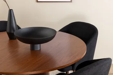 Bianca Matgrupp 110 cm Rund med 4 Arch stolar - Svart - Products - Möbler - Bord & matgrupp - Matgrupp