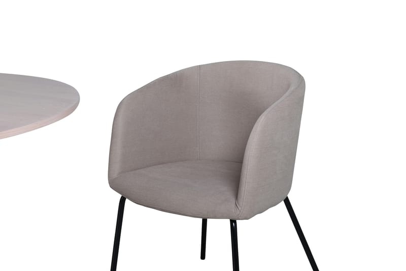 Bianca Matgrupp 110 cm Rund med 4 Berit stolar - Beige - Products - Möbler - Bord & matgrupp - Matgrupp