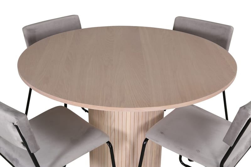Bianca Matgrupp 110 cm Rund med 4 Kenth stolar - Svart - Products - Möbler - Bord & matgrupp - Matgrupp