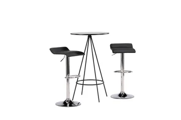 Bistro Matgrupp 60 cm Rund med 2 Jonna stolar - Svart - Products - Möbler - Bord & matgrupp - Matgrupp