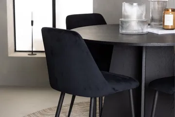 Bootcut Matgrupp 110 cm Rund med 4 Night stolar - Svart - Products - Möbler - Bord & matgrupp - Matgrupp