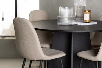 Bootcut Matgrupp 110 cm Rund med 4 Polar stolar - Beige - Products - Möbler - Bord & matgrupp - Matgrupp