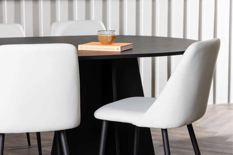 Bootcut Matgrupp 230 cm Oval med 6 Night stolar - Svart - Products - Möbler - Bord & matgrupp - Matgrupp