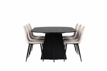 Bootcut Matgrupp 230 cm Rektangulär med 6 Polar stolar - Beige - Products - Möbler - Bord & matgrupp - Matgrupp