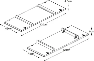 Bubbel iläggsskiva 45 x 120 cm oljad ek - Oljad ek - Products - Möbler - Bord & matgrupp - Bordstillbehör - Illäggsskiva