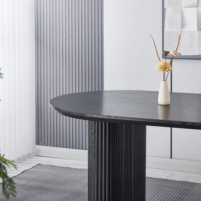 Callum matbord 180x90 cm - Svartbetsad ek - Svartbetsad ek - Products - Möbler - Bord & matgrupp - Matbord & köksbord