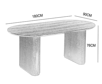 Callum matbord 180x90 cm - Svartbetsad ek - Svartbetsad ek - Products - Möbler - Bord & matgrupp - Matbord & köksbord
