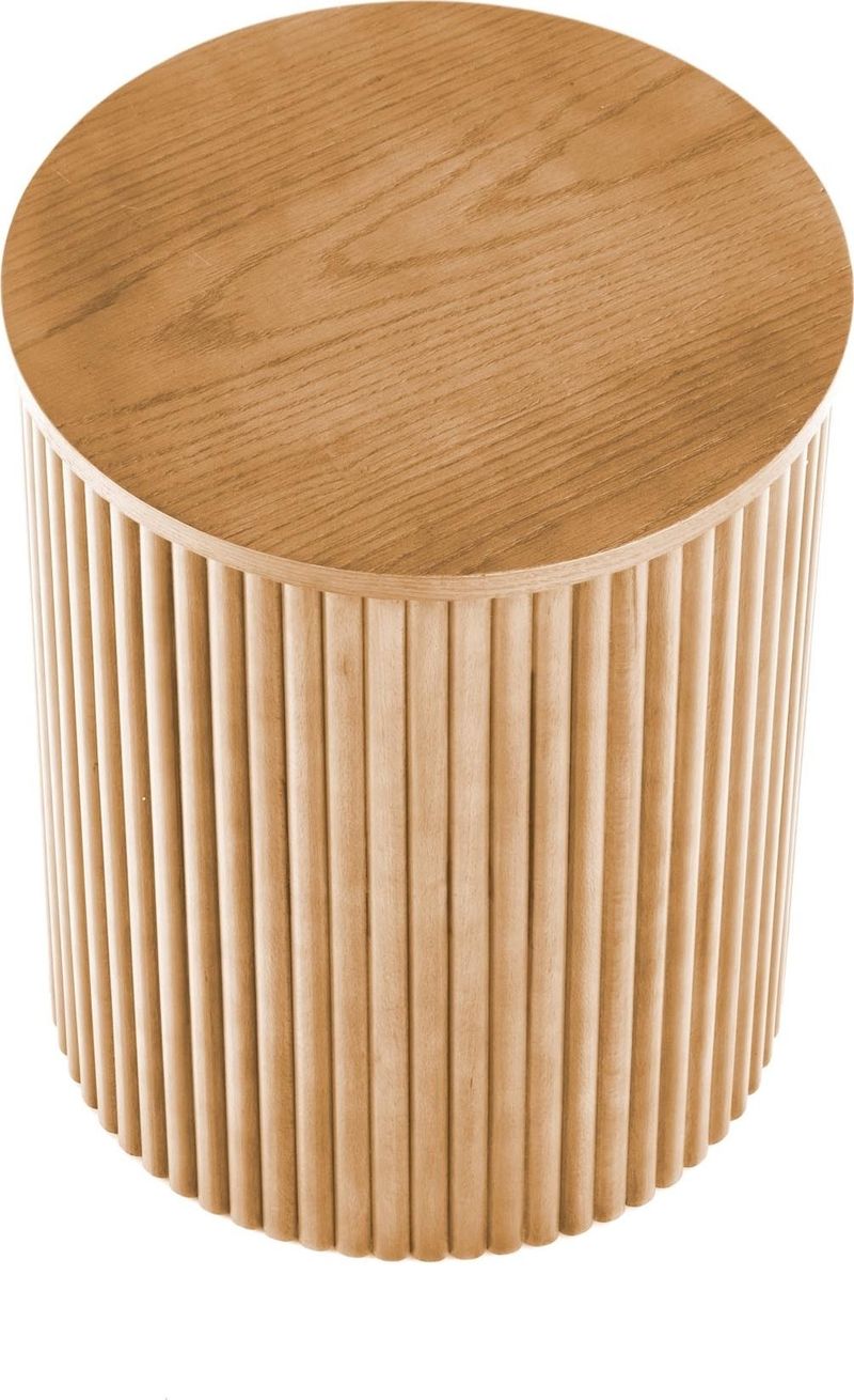 Celie runt soffbord med trästavar Ø40 cm - Trä - Products - Möbler - Bord & matgrupp - Soffbord