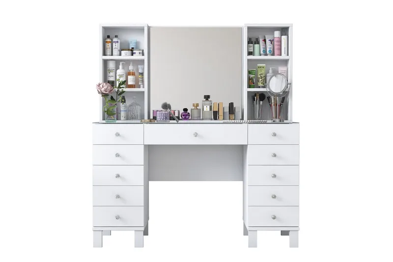 Ceylon Sminkbord 120 cm, Vit