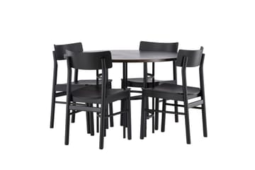 Copenhagen Matgrupp + 4 stolar - Svart/Mocca - Products - Möbler - Bord & matgrupp - Matgrupp