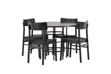 Copenhagen Matgrupp + 4 stolar - Svart/Mocca - Products - Möbler - Bord & matgrupp - Matgrupp