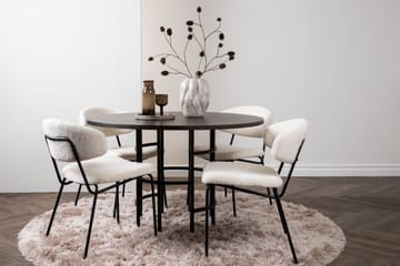 Copenhagen Matgrupp 115 cm Rund med 4 Chico Stolar - Svart - Products - Möbler - Bord & matgrupp - Matgrupp