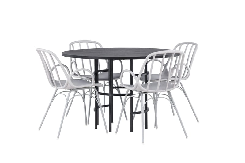 Copenhagen Matgrupp 115 cm Rund med 4 Dyrön stolar - Svart - Products - Möbler - Bord & matgrupp - Matgrupp