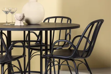 Copenhagen Matgrupp 115 cm Rund med 4 Dyrön stolar - Svart - Products - Möbler - Bord & matgrupp - Matgrupp