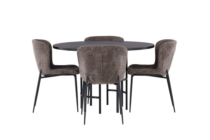 Copenhagen Matgrupp 115 cm Rund med 4 Modesto stolar - Beige - Products - Möbler - Bord & matgrupp - Matgrupp