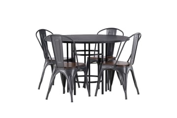Copenhagen Matgrupp 115 cm Rund med 4 Tempe stolar - Svart - Products - Möbler - Bord & matgrupp - Matgrupp