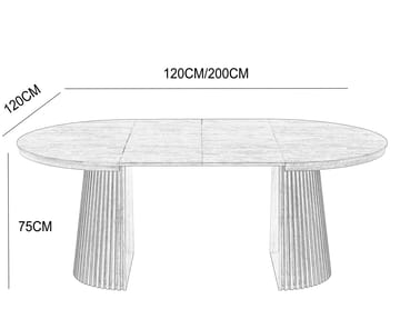 Crossby runt matbord förlängningsbart Ø120-200 cm - Ek - Ek - Products - Möbler - Bord & matgrupp - Matbord & köksbord