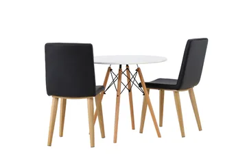 Danburi Matgrupp 60 cm Rund med 2 Today stolar - Svart - Products - Möbler - Bord & matgrupp - Matgrupp