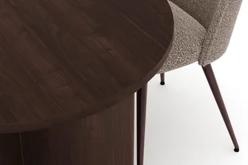 Dano Matbord 180 cm  med 4 Nibe Plus Matstolar - Valnöt / Greige - Products - Möbler - Bord & matgrupp - Matgrupp