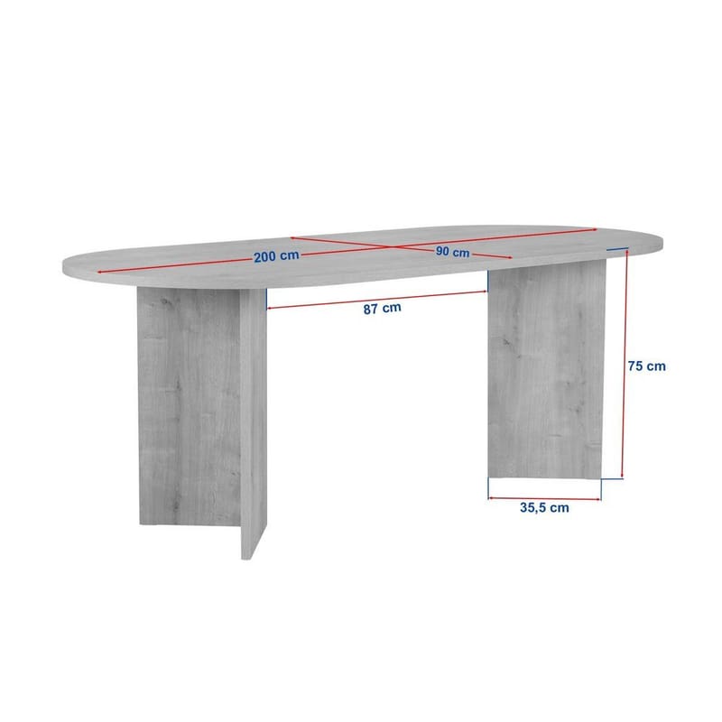 Dano Matbord Oval 200 cm - Brun - Products - Möbler - Bord & matgrupp - Matbord & köksbord