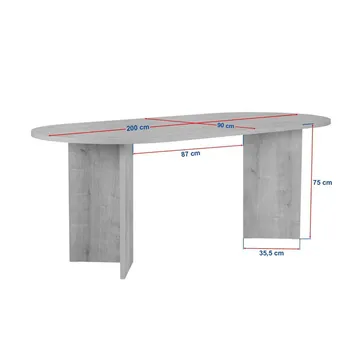 Dano Matbord Oval 200 cm - Taupe - Products - Möbler - Bord & matgrupp - Matbord & köksbord