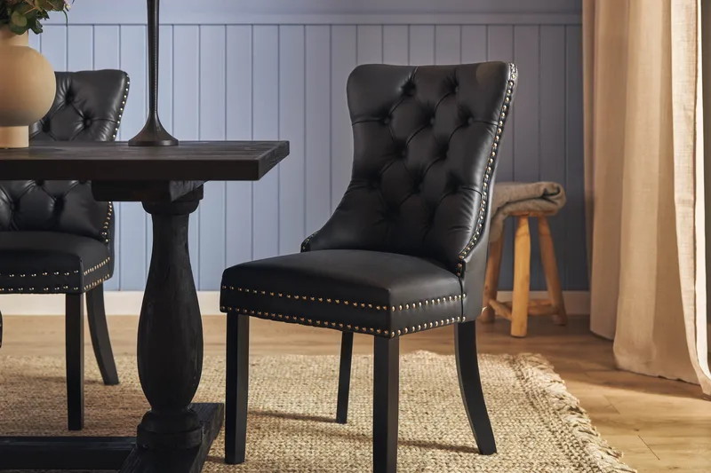 Dijon Matgrupp 200 cm inkl 6 Bergviken Stolar Konstläder - Brun - Products - Möbler - Bord & matgrupp - Matgrupp