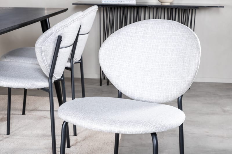 Dipp Matgrupp 180 cm Rektangulär med 6 Vault stolar - Svart - Products - Möbler - Bord & matgrupp - Matgrupp