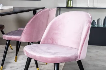 Dipp Matgrupp 180 cm Rektangulär med 6 Velvet stolar - Svart - Products - Möbler - Bord & matgrupp - Matgrupp