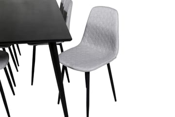 Dipp Matgrupp 180 cm Rektangulär med 6 Polar stolar - Svart - Products - Möbler - Bord & matgrupp - Matgrupp