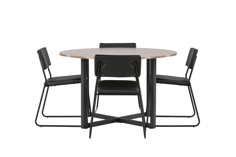 Durango Matgrupp 120 cm Rund med 4 Kenth Stolar - Valnöt - Products - Möbler - Bord & matgrupp - Matgrupp
