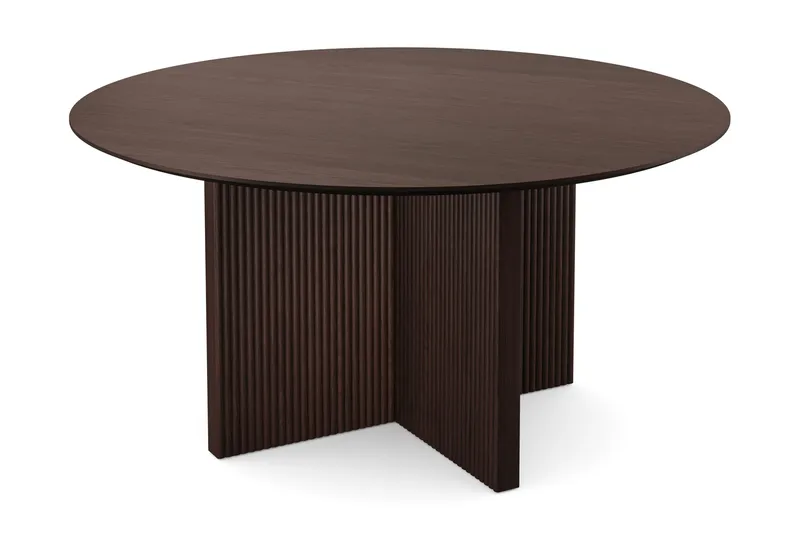 Edda Runt Matbord 150cm Fanér - Rökt ek - Products - Möbler - Bord & matgrupp - Matbord & köksbord