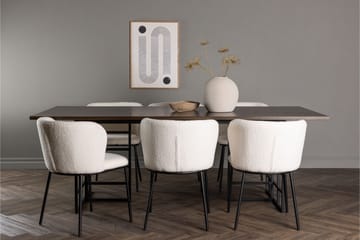 Edina Matgrupp 220 cm Rektangulär med 6 Edina Stolar - Svart - Products - Möbler - Bord & matgrupp - Matgrupp