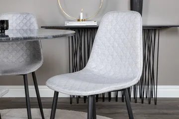 Estelle Matgrupp 106 cm Rund med 4 Polar stolar - Svart/Guld - Products - Möbler - Bord & matgrupp - Matgrupp