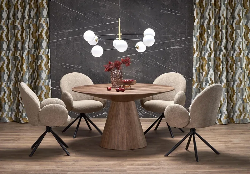 Float runt matbord i valnöt Ø137 cm, Valnöt