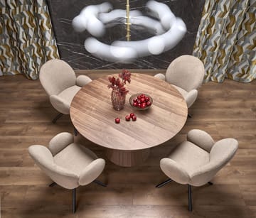 Float runt matbord i valnöt Ø137 cm - Valnöt - Products - Möbler - Bord & matgrupp - Matbord & köksbord