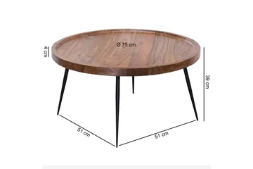 Forcell Soffbord 75 cm - Valnötsbrun - Products - Möbler - Bord & matgrupp - Soffbord