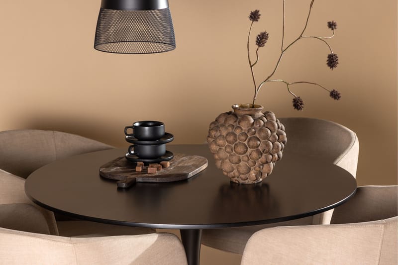Glade Matgrupp 100 cm Rund med 4 Berit stolar - Beige - Products - Möbler - Bord & matgrupp - Matgrupp