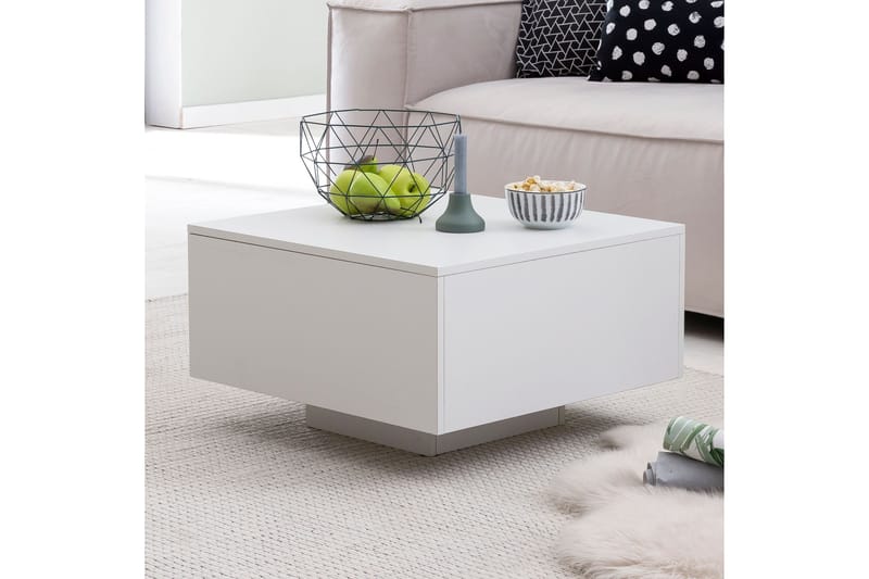 Golnick Soffbord 60 cm med Förvaring - Vit - Products - Möbler - Bord & matgrupp - Soffbord