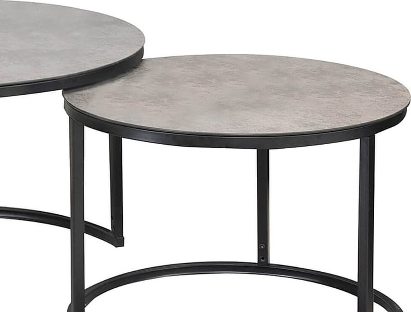 Harrisburg soffbord 80 x 80 cm - Grå/svart - Grå/svart - Products - Möbler - Bord & matgrupp - Soffbord