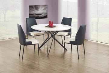 Hermelinda Matbord 120 cm - Vit/Svart - Products - Möbler - Bord & matgrupp - Matbord & köksbord
