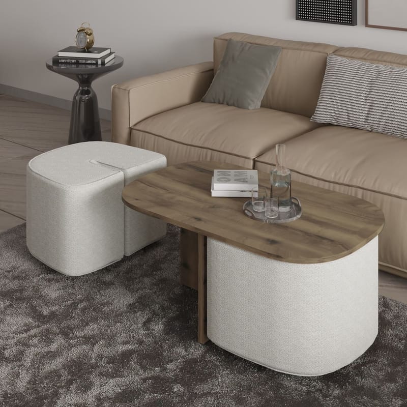 Hu Soffbordsset 90x42,9x45 cm - Antik valnöt - Products - Möbler - Bord & matgrupp - Soffbord