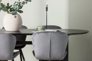Isolde Matgrupp 180 cm Oval med 4 Lilja stolar - Svart - Products - Möbler - Bord & matgrupp - Matgrupp