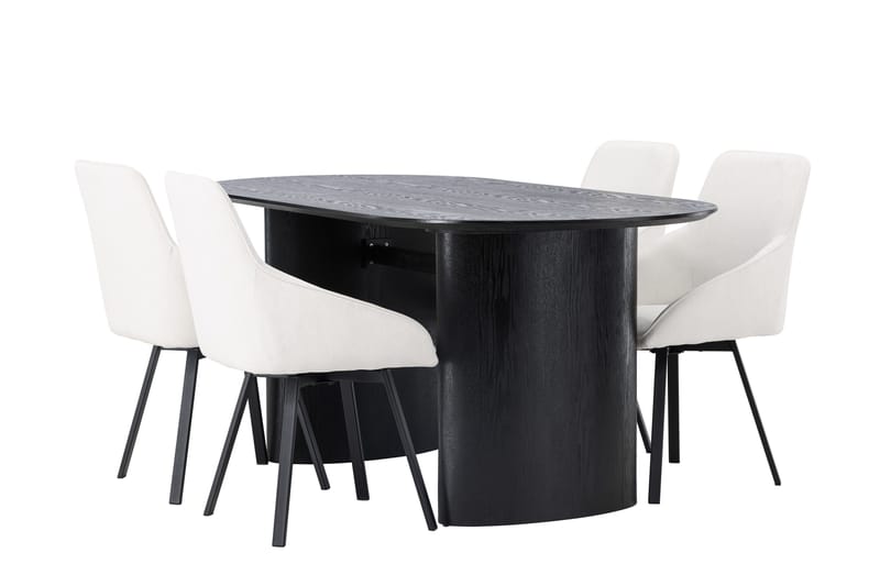 Isolde Matgrupp 180 cm Oval med 4 Rosie stolar - Beige - Products - Möbler - Bord & matgrupp - Matgrupp